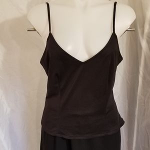 Low Cut Thin Strap Shirt Camisole Tank Top Med